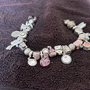 Pandora bracelet with charms